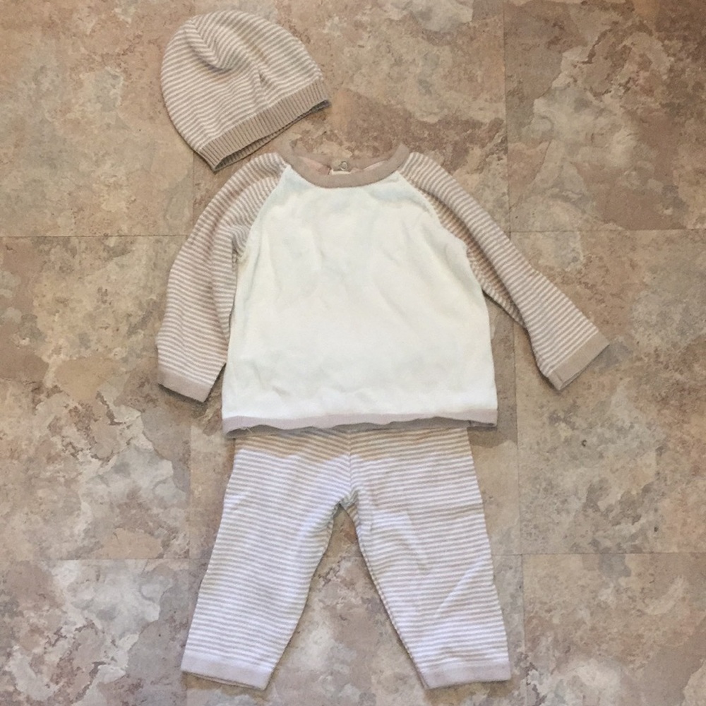 Tan stripe outfit
